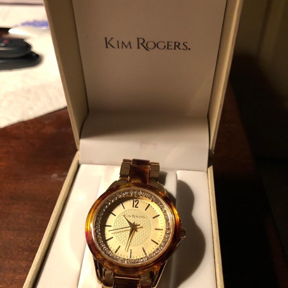 Kim Rogers ladies Watch with Rhinestone Face.